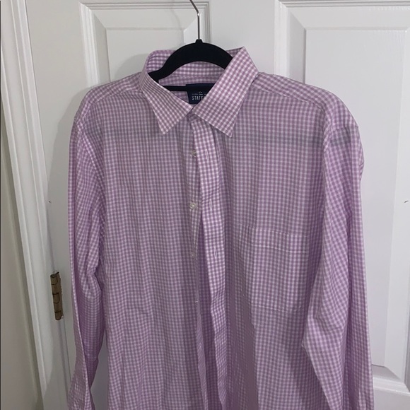 Stafford Purple Checkered Button down - Picture 1 of 3